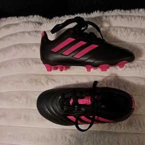 Black and Pink Soccer Cleats